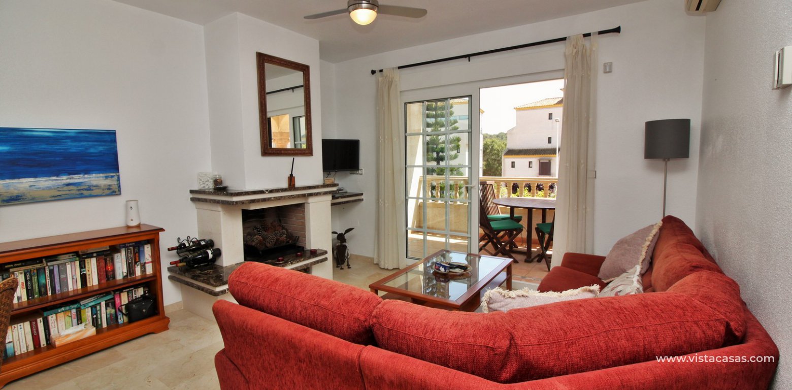 Top floor apartment for sale with garage in Las Ramblas golf Orihuela Costa living room