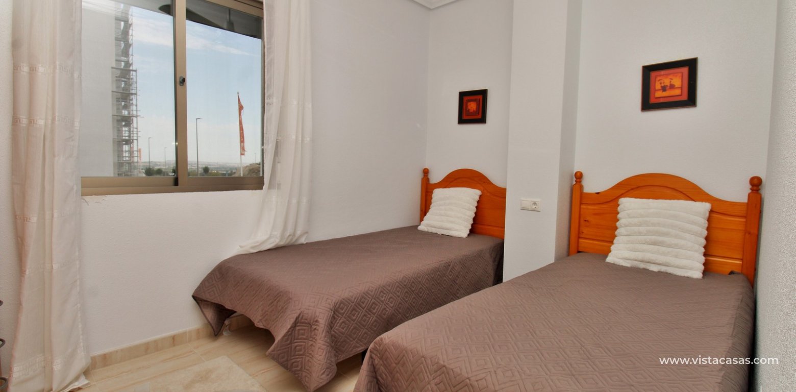 Corner 2 Bed Apartment For Sale in Res. Angelina San Miguel de Salinas twin bedroom