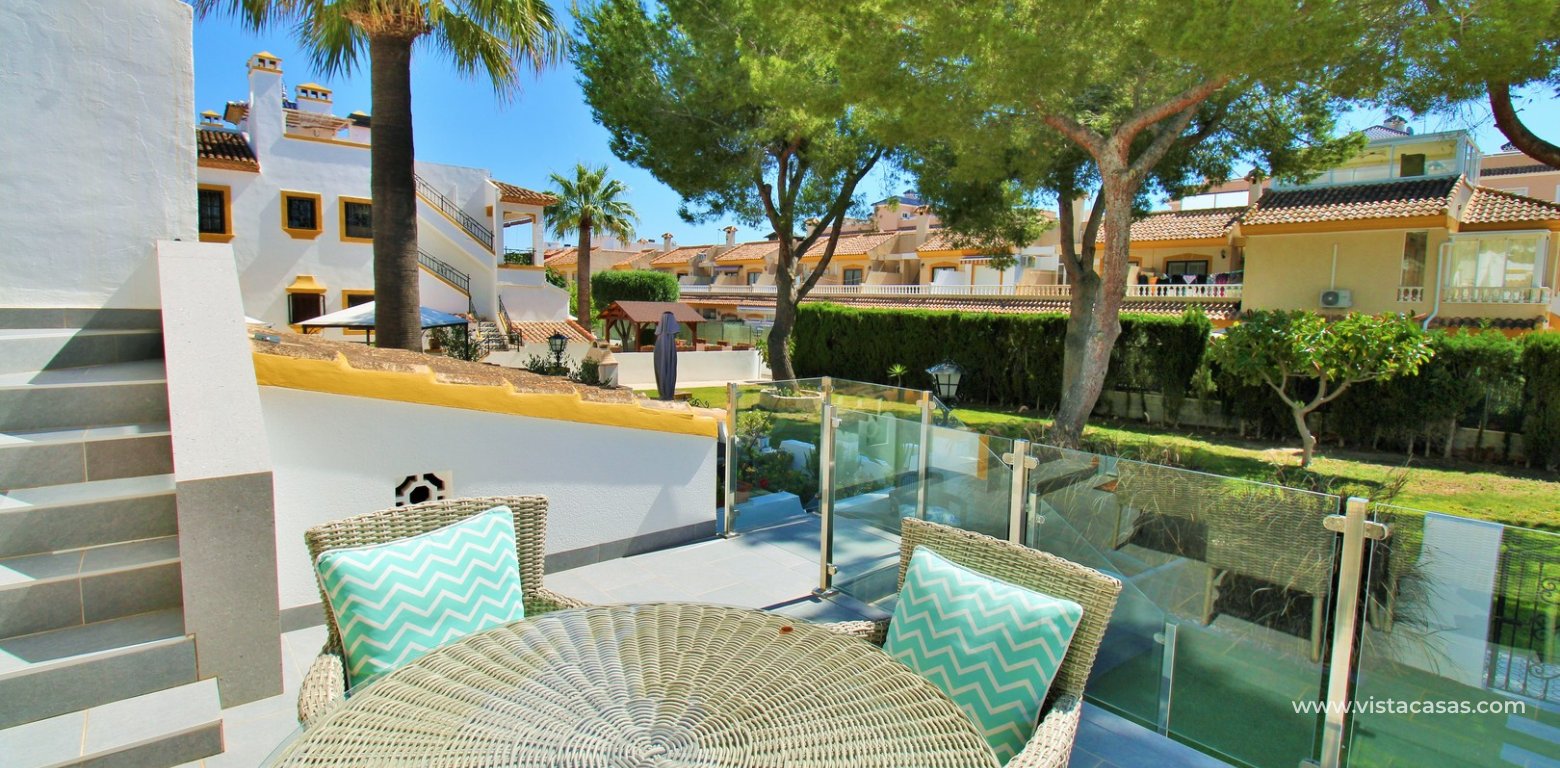 Renovated Lola Bungalow in Valencias Villamartin terrace front 2