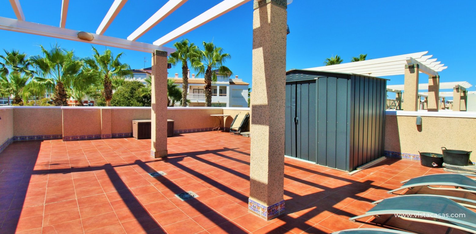 Fully renovated detached villa for sale in Las Violetas Villamartin roof terrace
