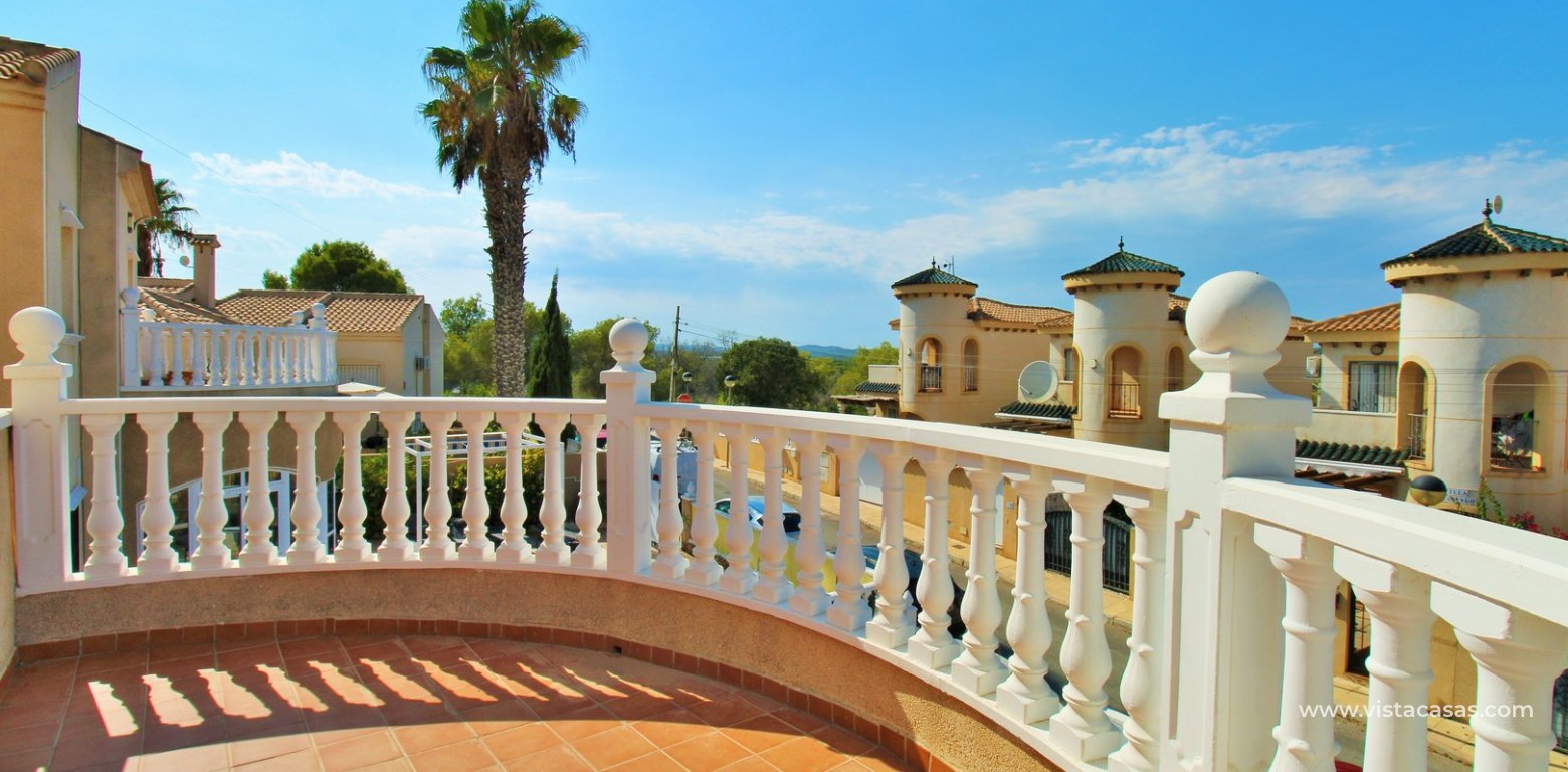 Detached villa with private pool for sale in Zodiaco VI Villamartin master balcony