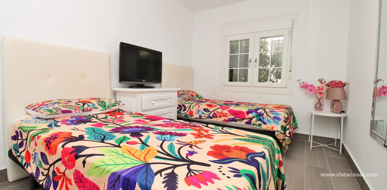 ully renovated 3 bedroom Buhardilla townhouse for sale in Verdemar III Villamartin twin bedroom