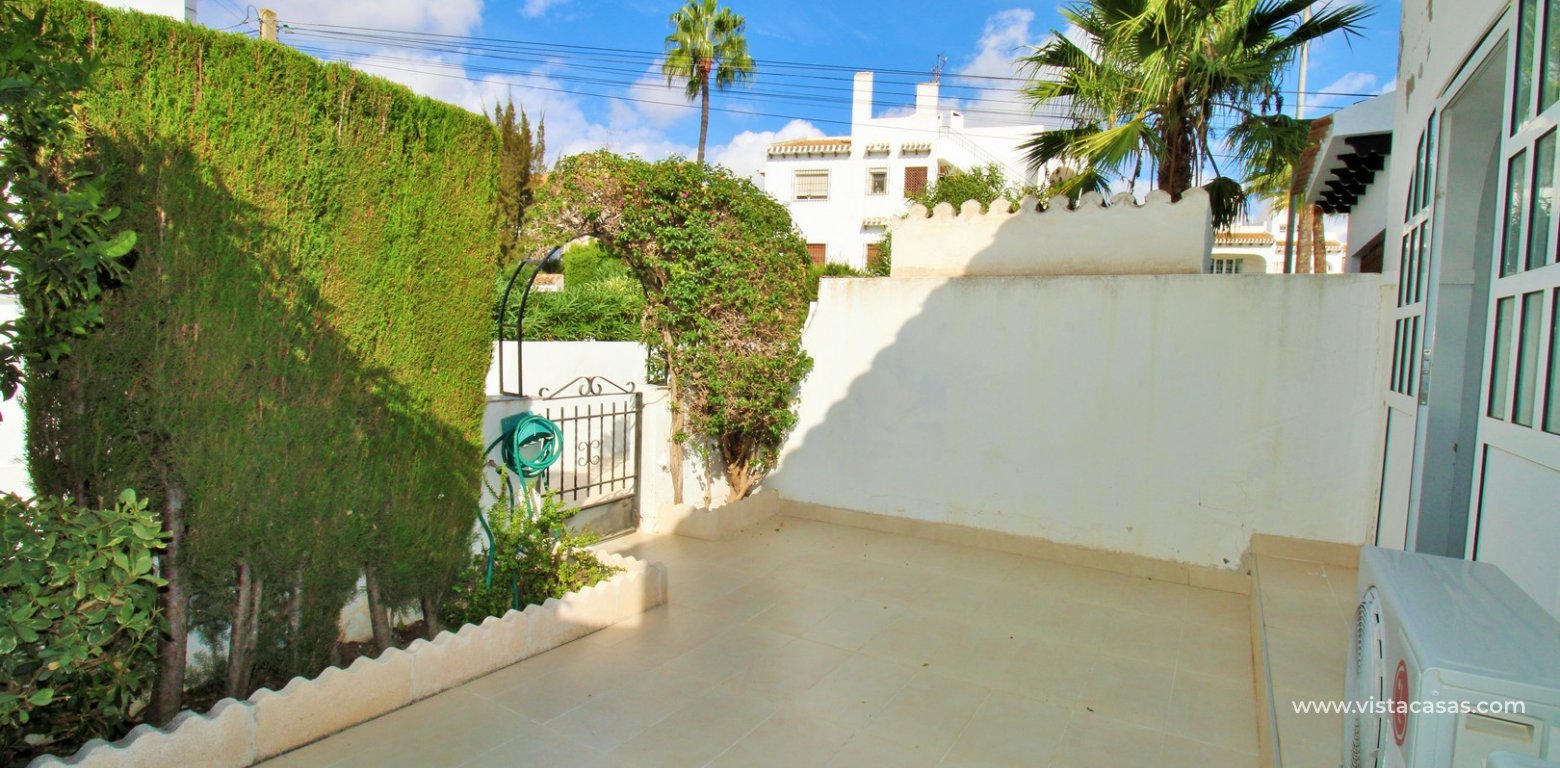 ully renovated 3 bedroom Buhardilla townhouse for sale in Verdemar III Villamartin rear garden
