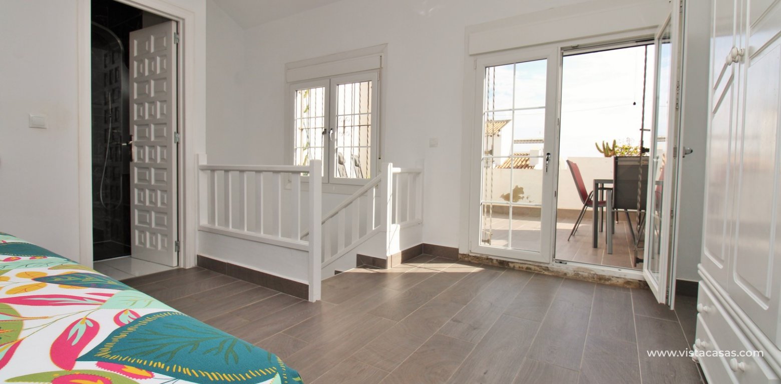 ully renovated 3 bedroom Buhardilla townhouse for sale in Verdemar III Villamartin master bedroom 2