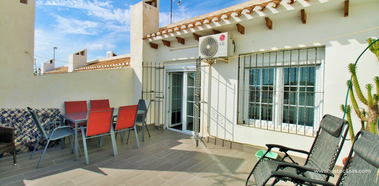 ully renovated 3 bedroom Buhardilla townhouse for sale in Verdemar III Villamartin roof terrace