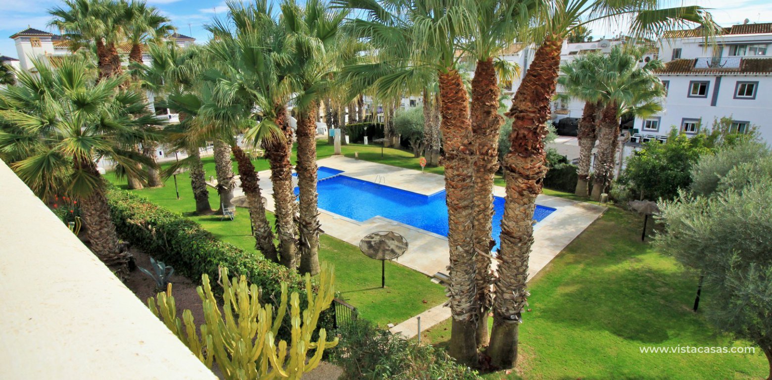 Duplex apartment for sale with golf and pool views Villamartin pool views