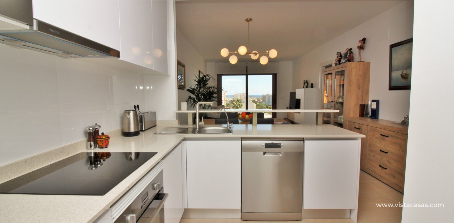 South facing apartment overlooking the pool for sale in Residencial Gala Los Dolses Orihuela Costa kitchen 3