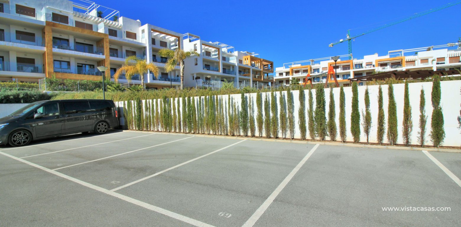South facing apartment overlooking the pool for sale in Residencial Gala Los Dolses Orihuela Costa private parking